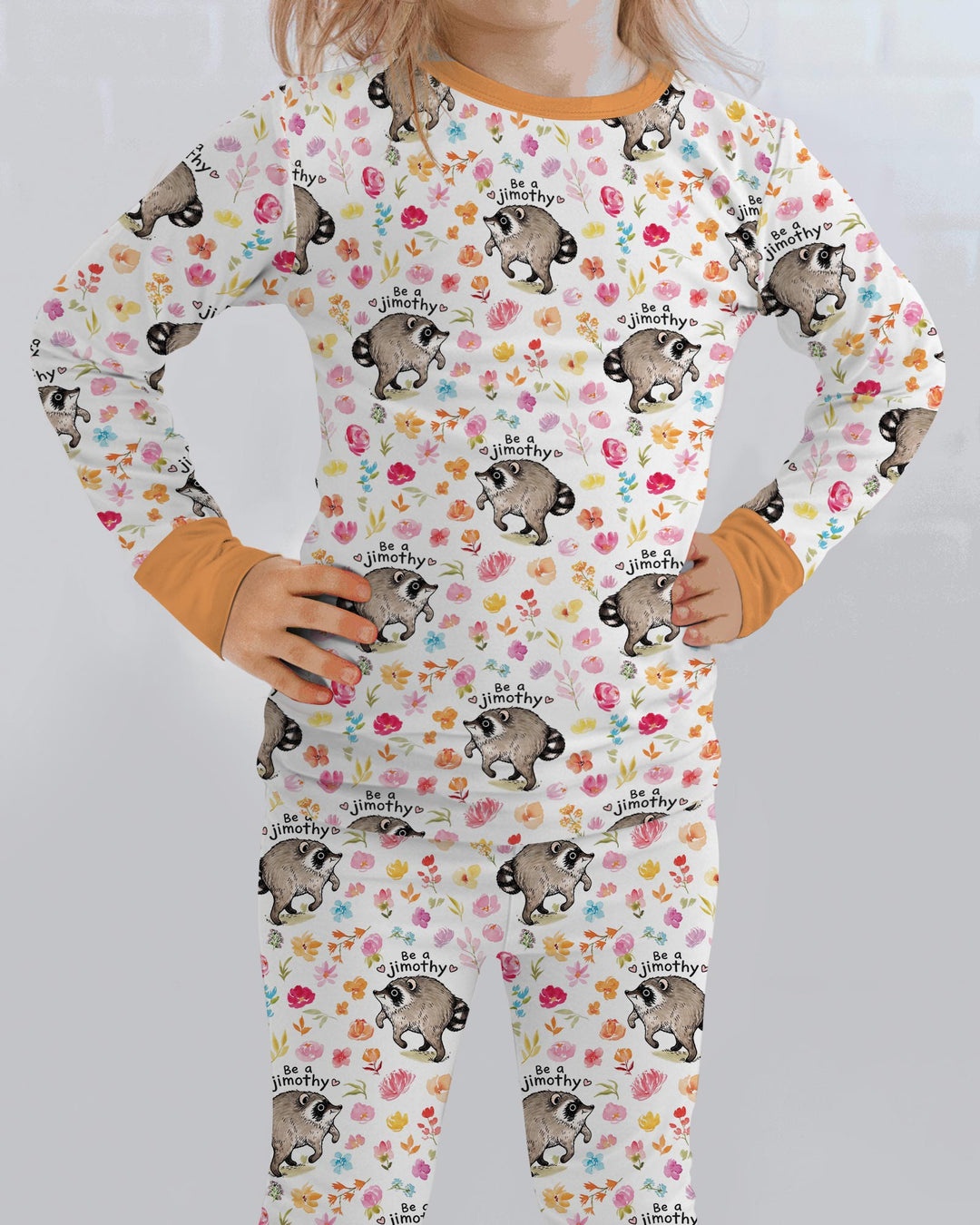 Zweiteiliges Langarm-Pyjama-Set mit Sommerfrüchten