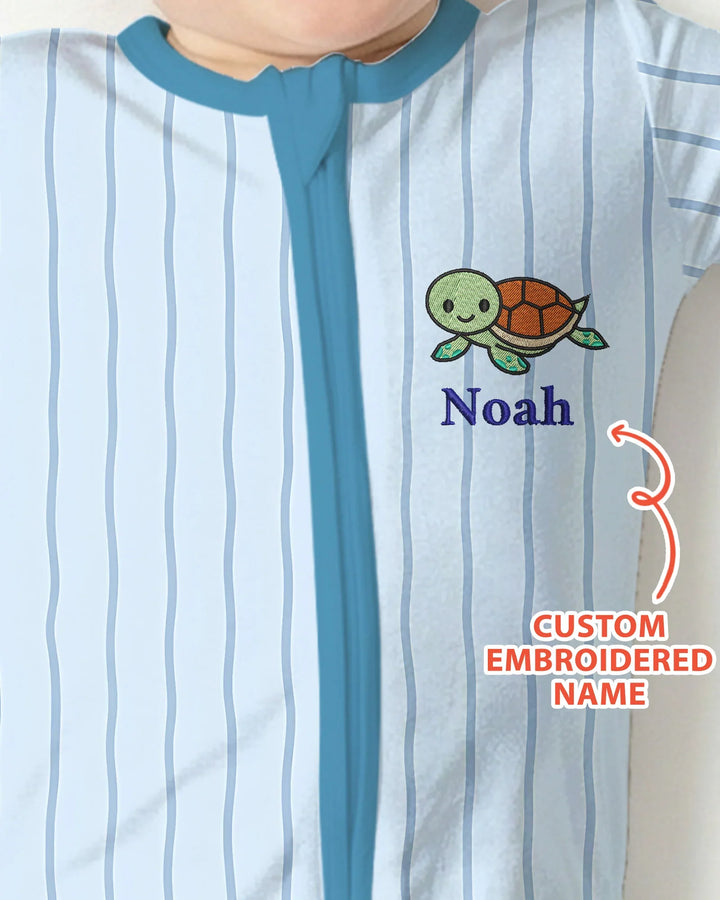 Custom Embroidered Name Marine Life Bamboo Convertible Zippy