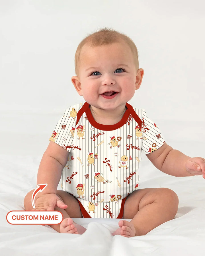 Custom Nam Retro Ballgame Bamboo Bodysuit