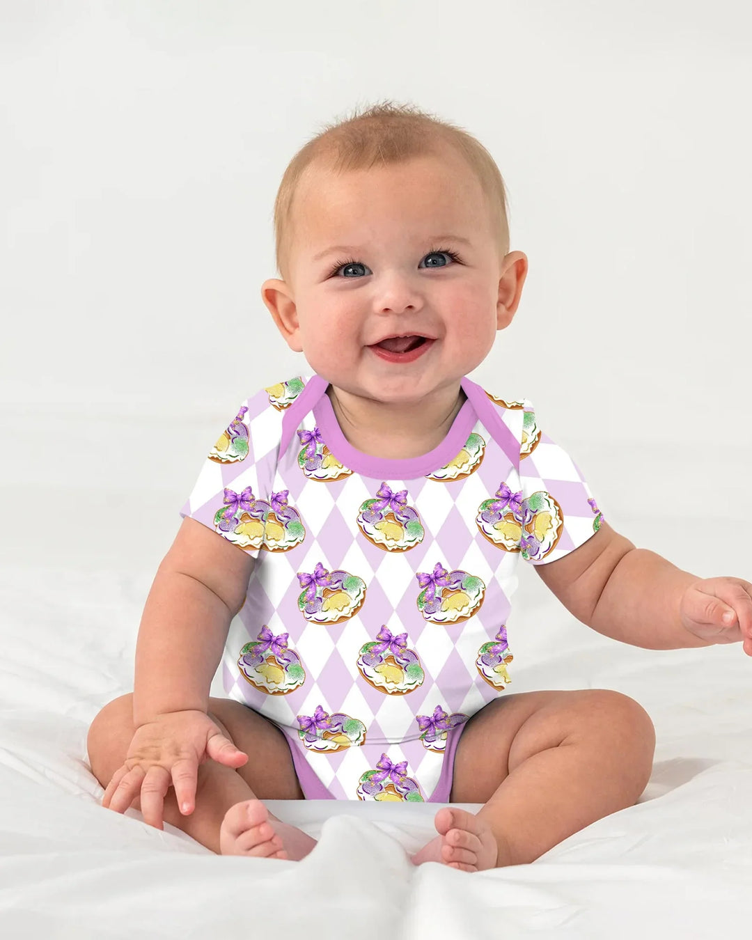 Mardi Gras Donut Bamboo Bodysuit