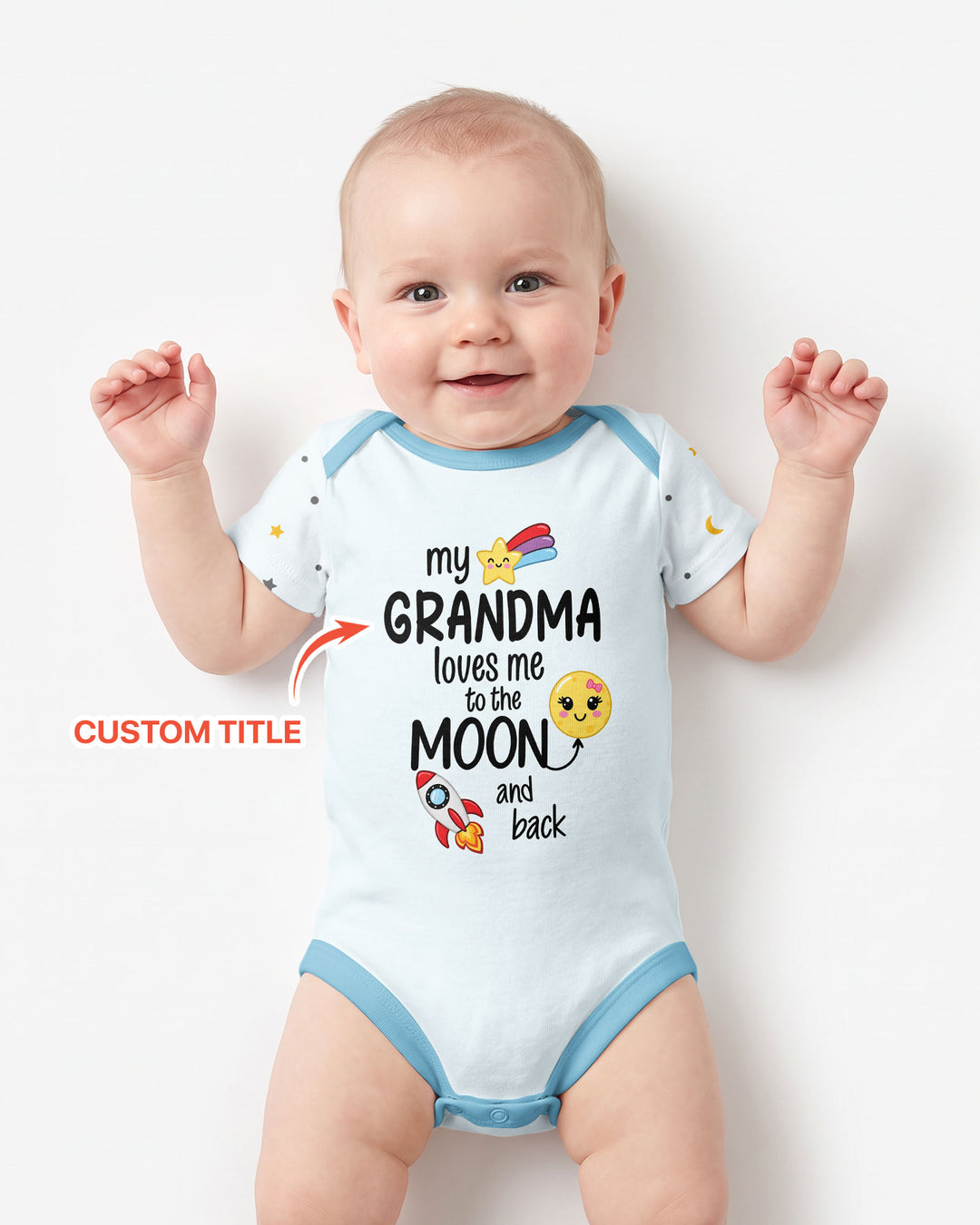 My Grandma Loves Me To The Moon And Back Bamboo Bodysuit