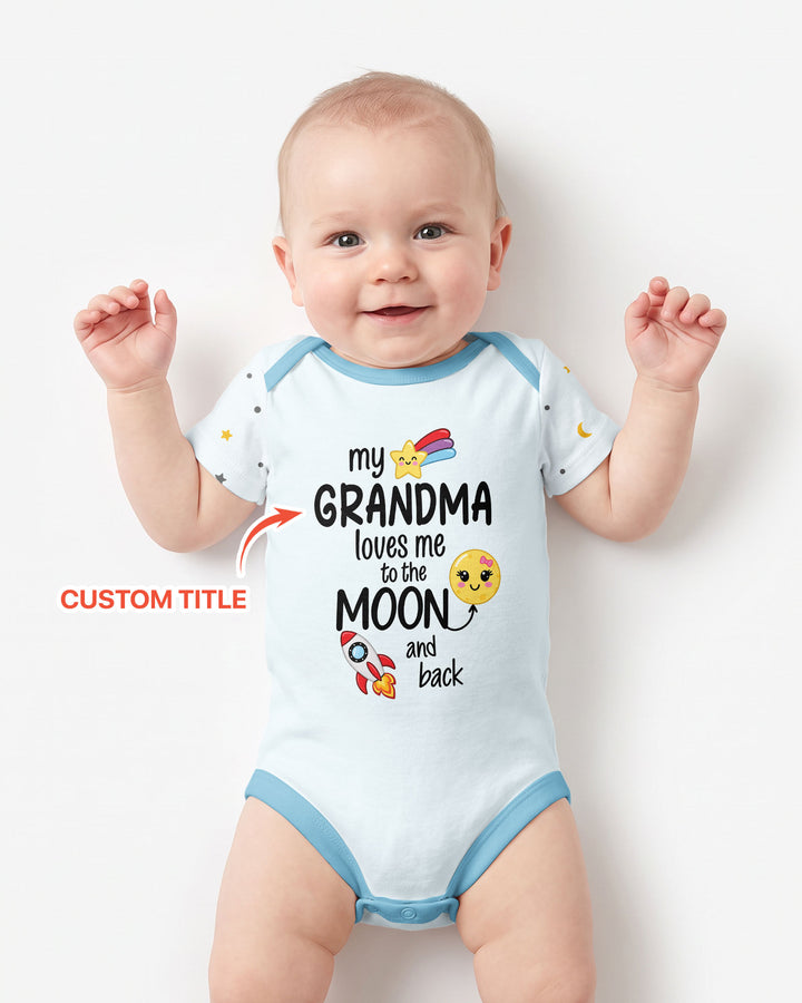My Grandma Loves Me To The Moon And Back Bamboo Bodysuit