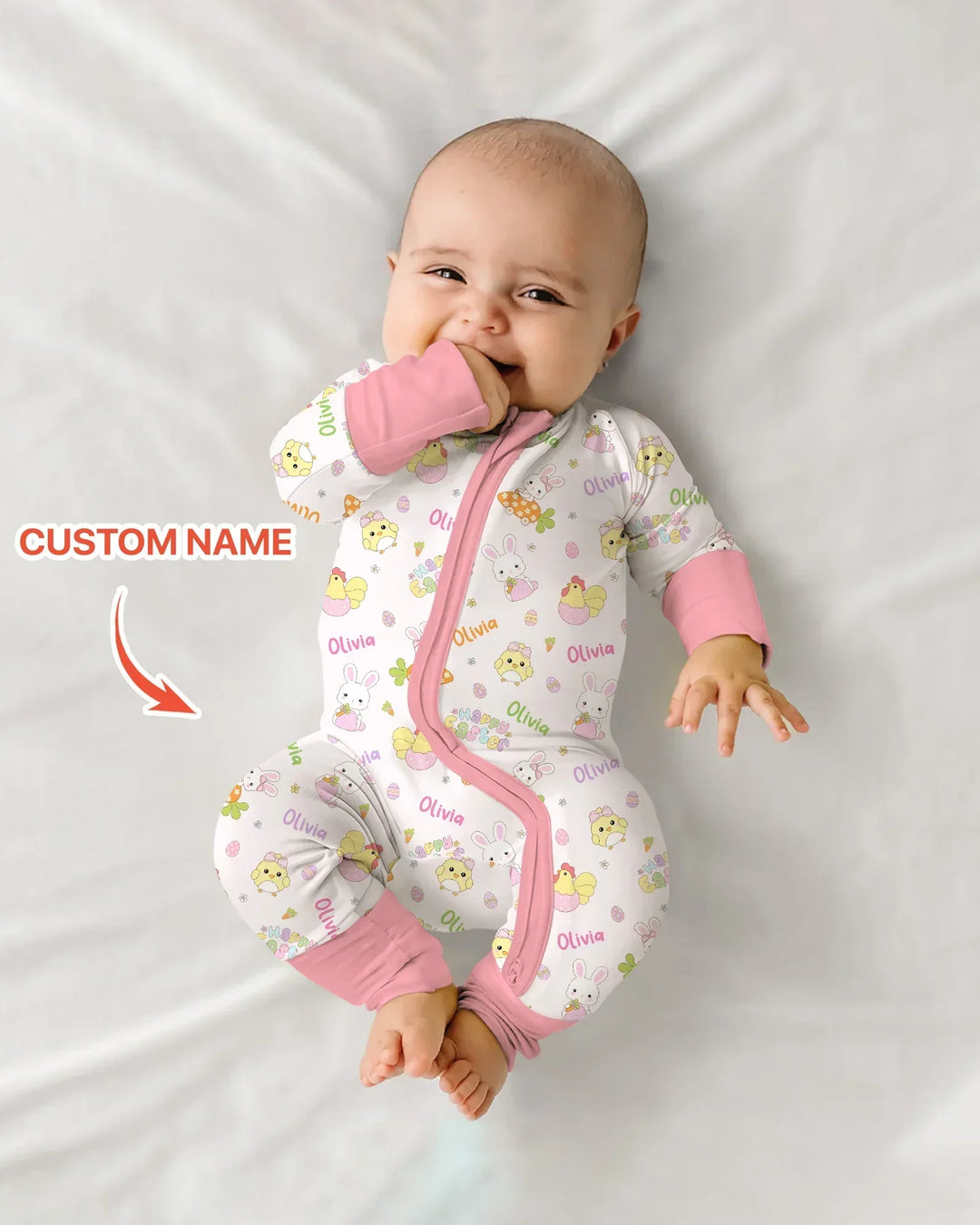 Custom name Happy Easter Bamboo Convertible Zippy