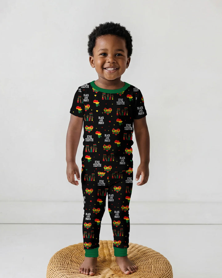 Zweiteiliges, kurzärmliges Pyjama-Set mit Marienkäfern