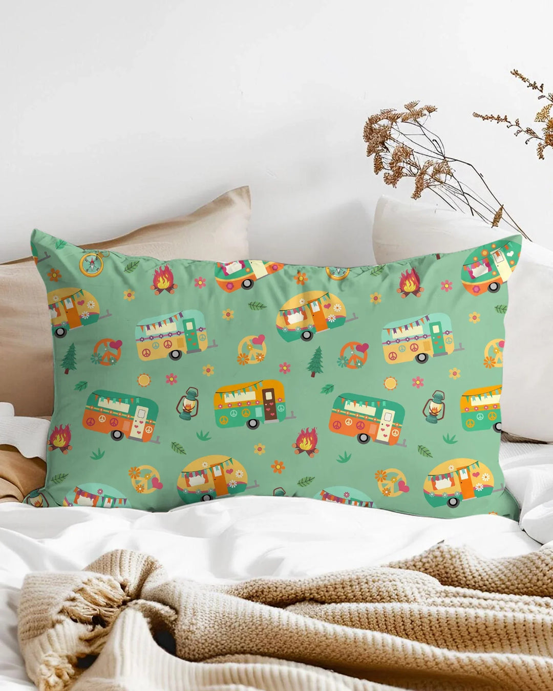 Happy Little Camper Bamboo Pillow Case