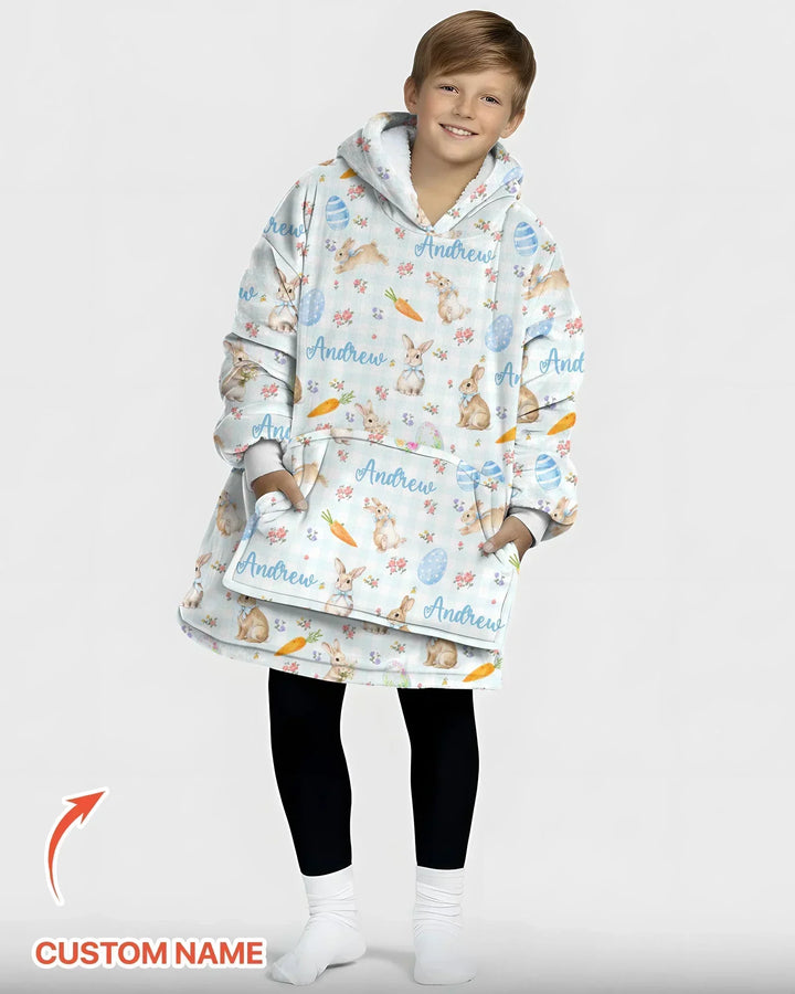 Personalisierte Bunny Garden Bambus Decken-Hoodie