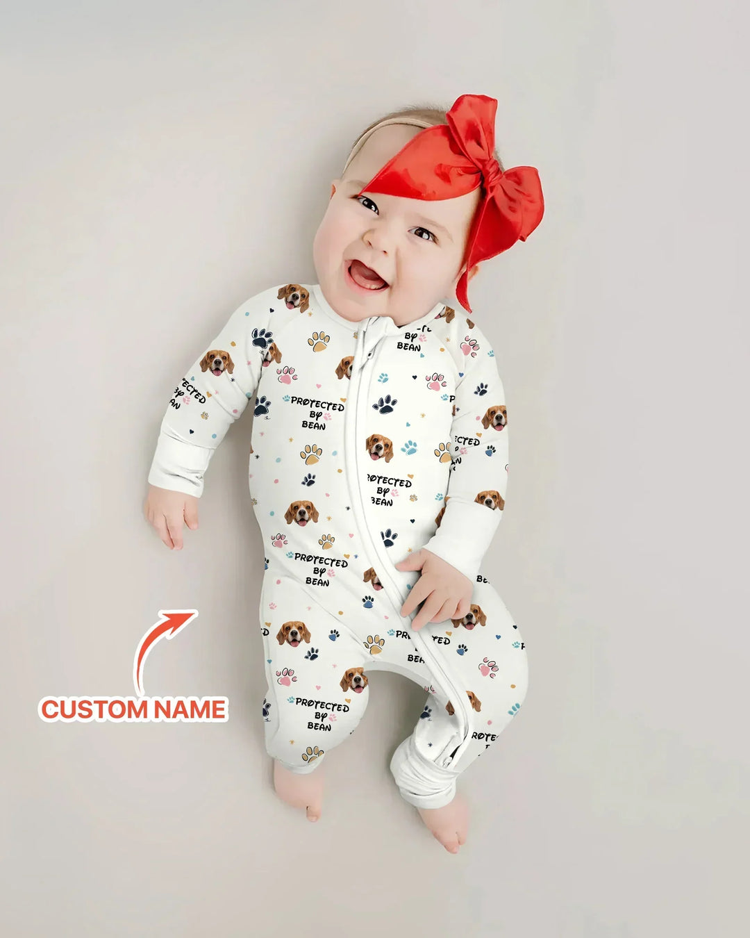 Gerippte Babykleidung mit individuellem Foto - Weich &amp; Skizzenhaft