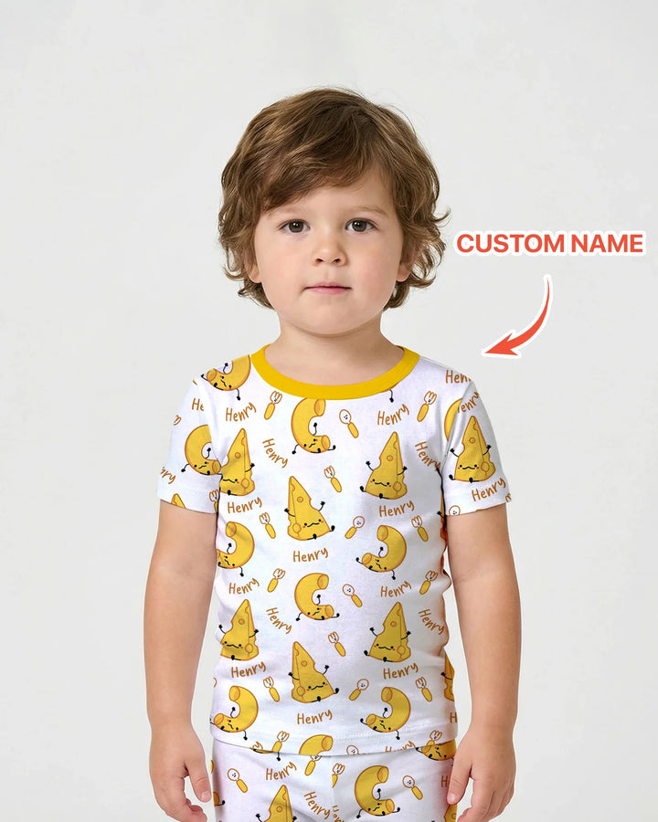 Zweiteiliges Pyjama-Set mit kurzen Ärmeln und Shorts im Sommer-Design