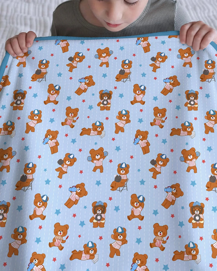 Born To Play Baseball Bamboo Blanket