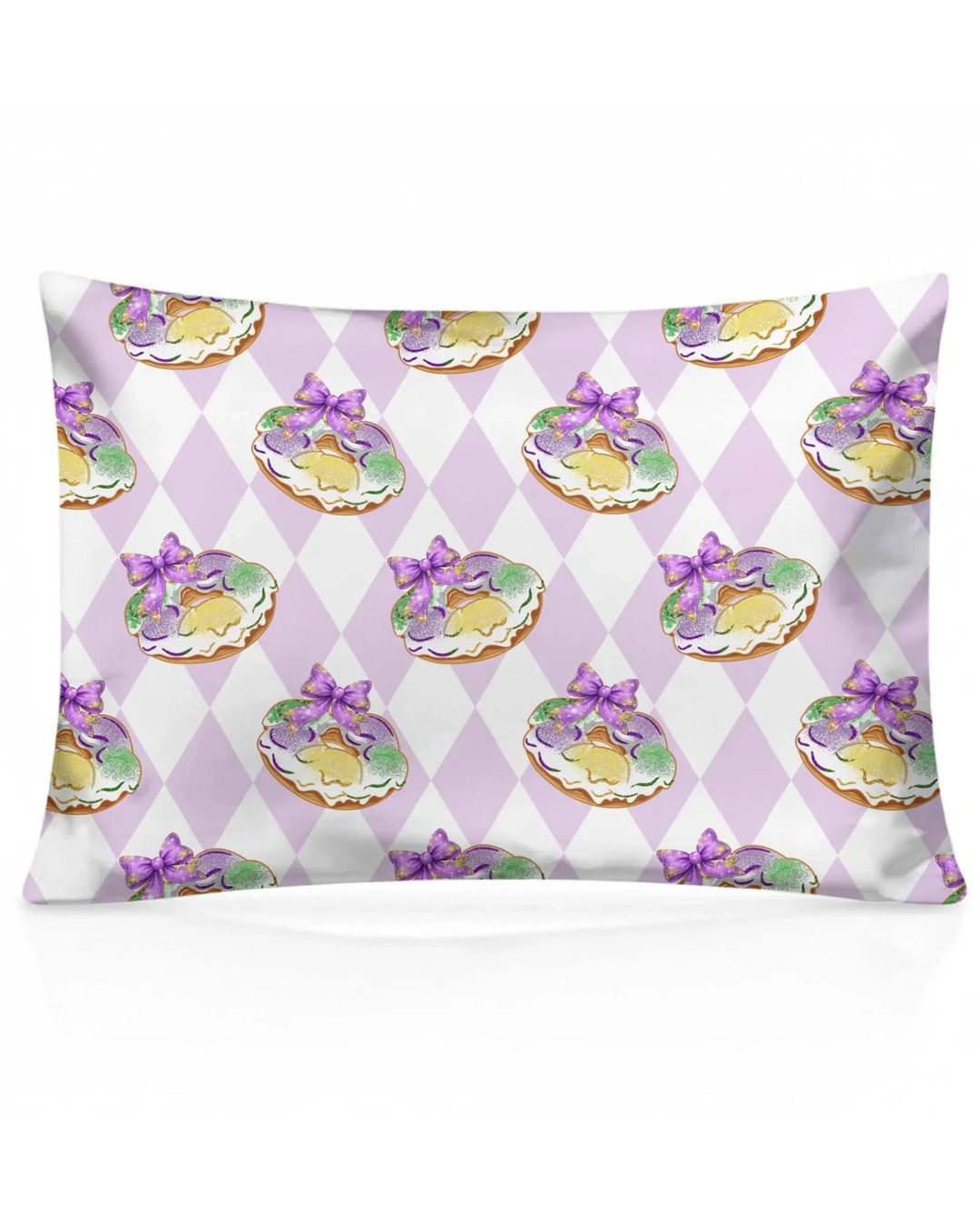 Mardi Gras Donut Bamboo Pillow Case