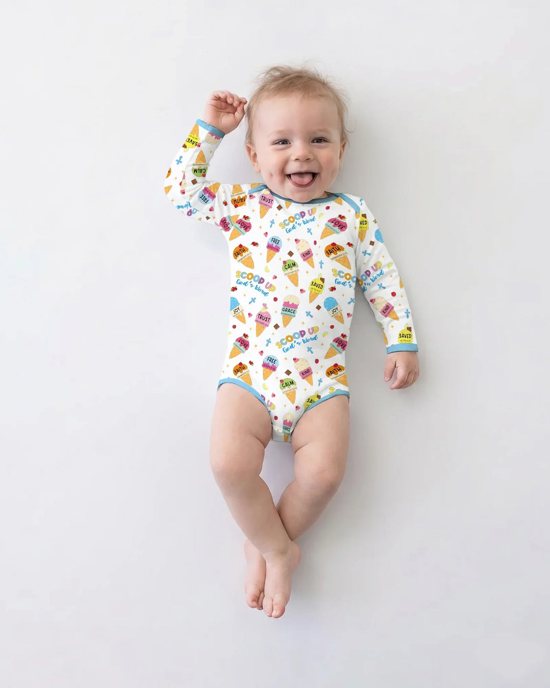 Gerippte Babykleidung mit individuellem Foto - Weich &amp; Skizzenhaft
