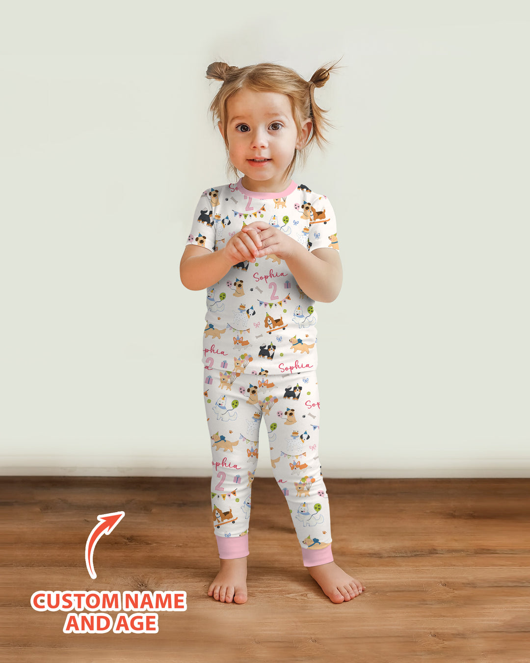 Zweiteiliges, kurzärmliges Pyjama-Set mit Marienkäfern