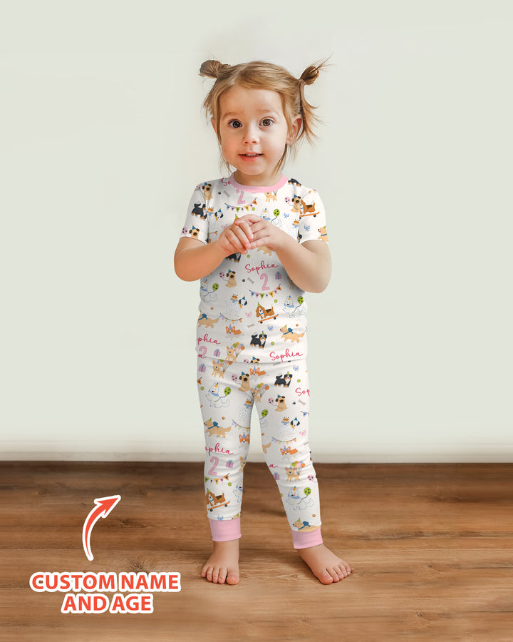 Zweiteiliges, kurzärmliges Pyjama-Set mit Marienkäfern