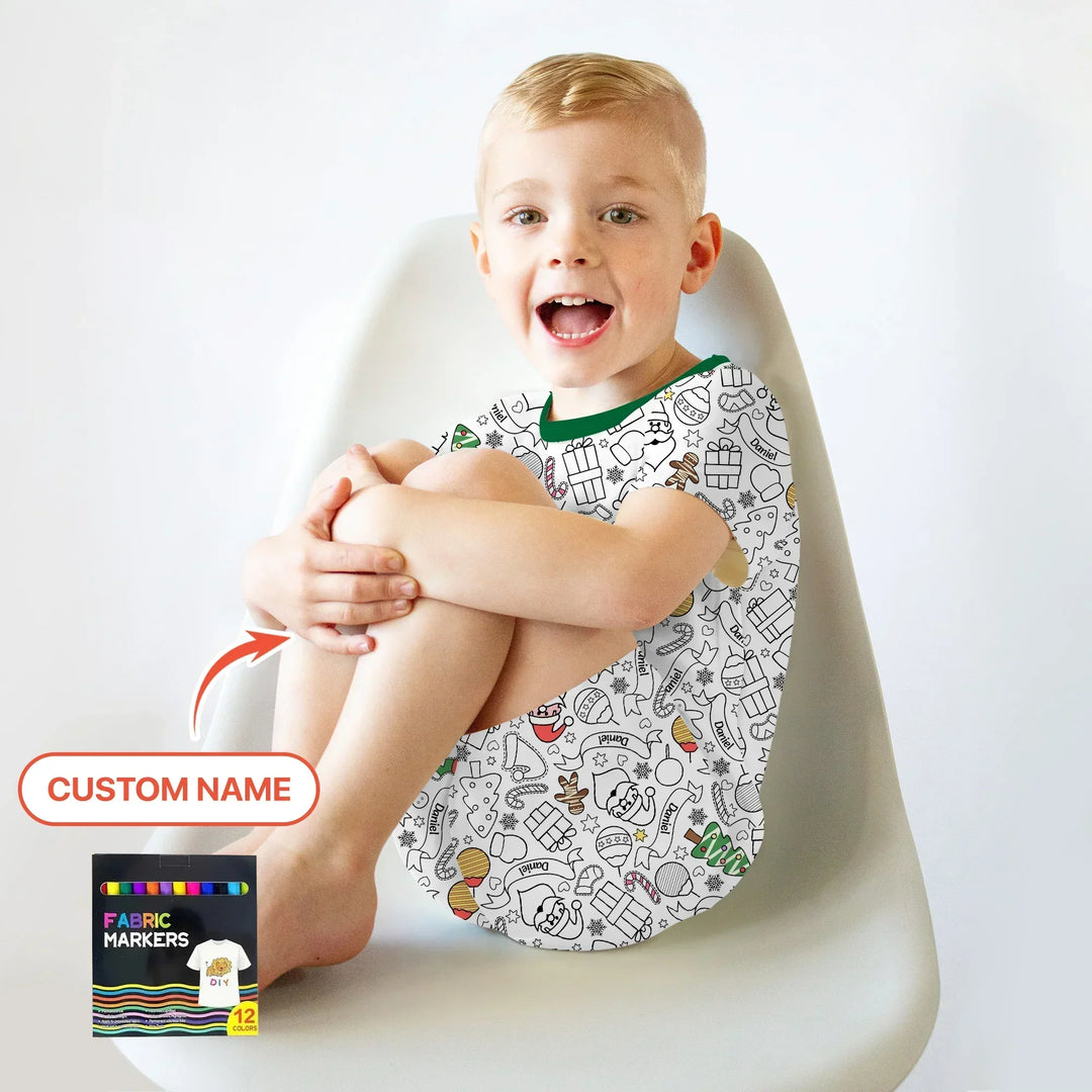 Zweiteiliges Pyjama-Set mit kurzen Ärmeln und Shorts im Sommer-Design
