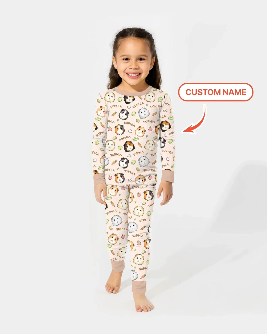Zweiteiliges Langarm-Pyjama-Set mit Sommerfrüchten