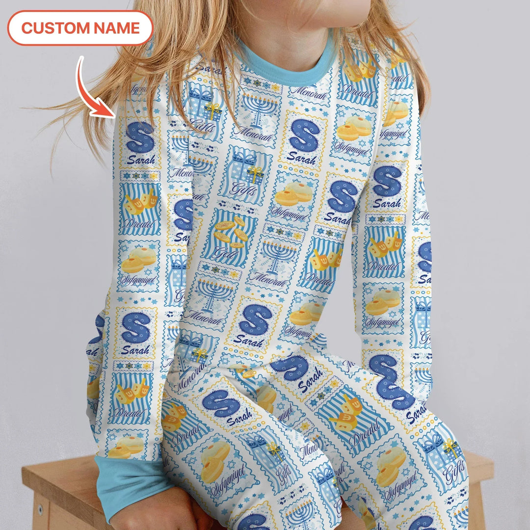 Zweiteiliges Langarm-Pyjama-Set mit Sommerfrüchten