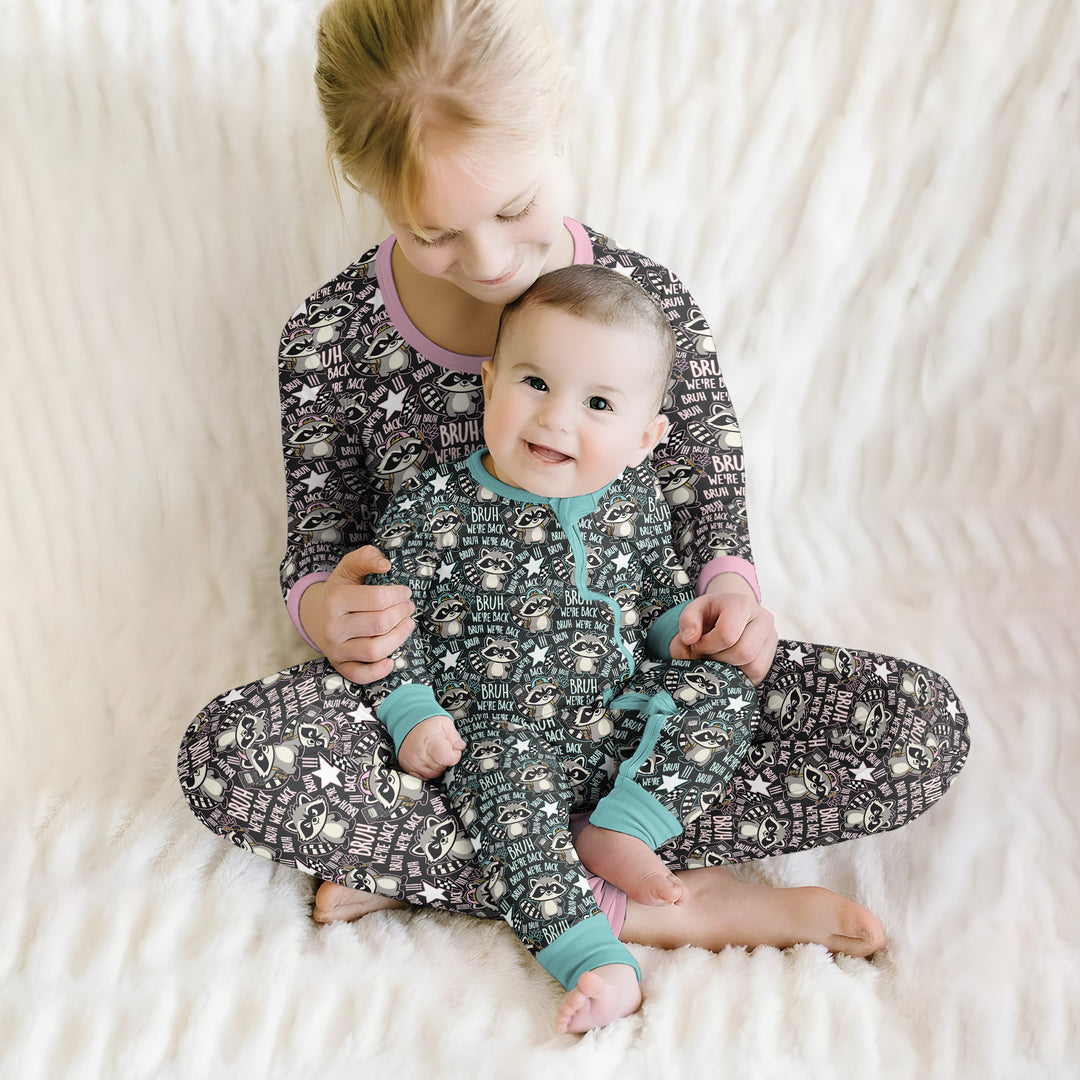 Zweiteiliges Langarm-Pyjama-Set mit Sommerfrüchten