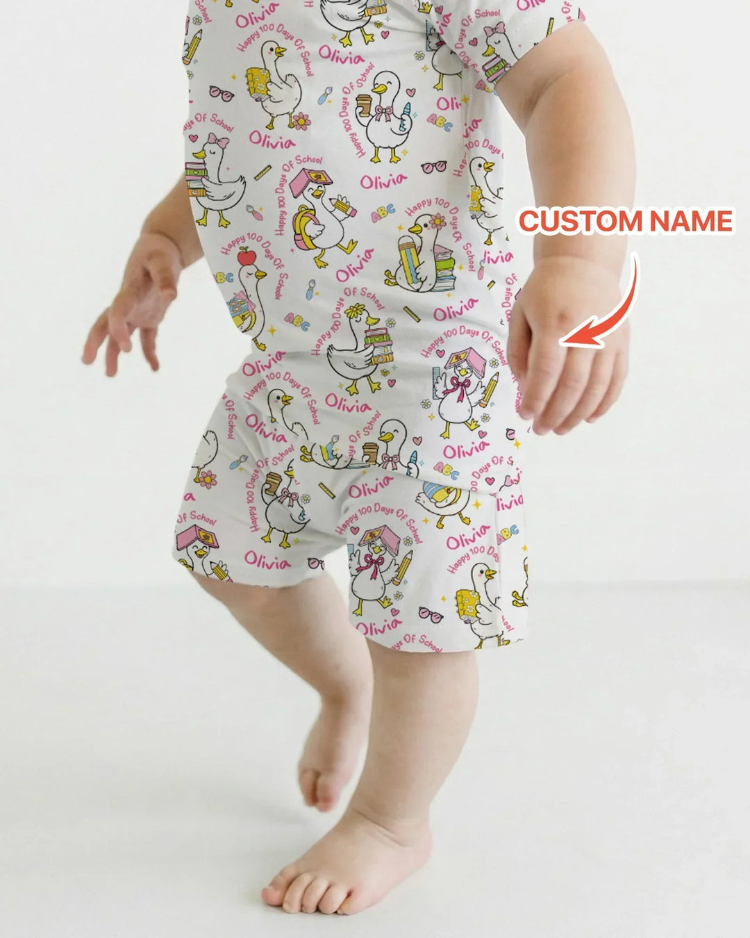 Zweiteiliges Pyjama-Set mit kurzen Ärmeln und Shorts im Sommer-Design