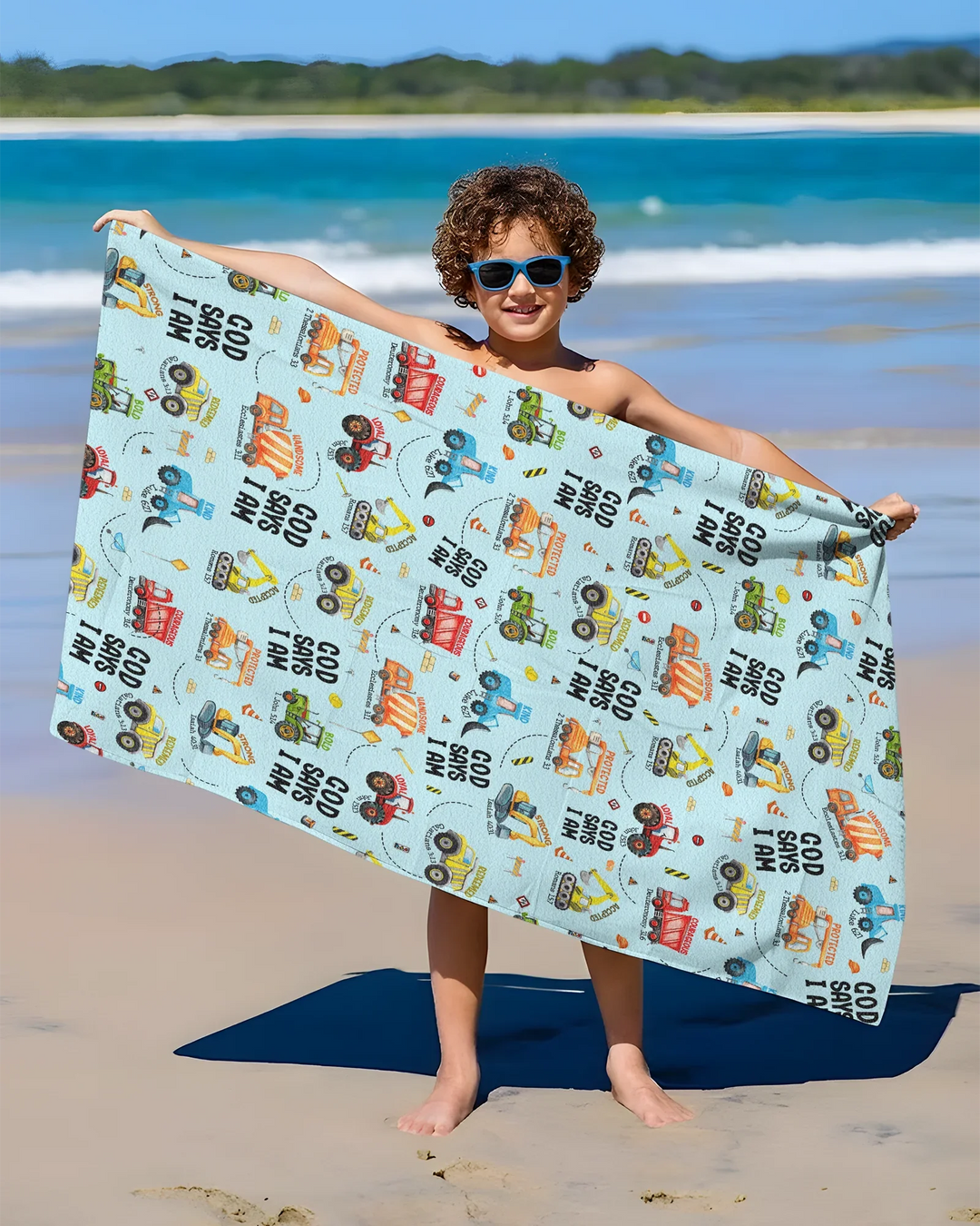 Gott sagt, ich bin Jungen Bambus Strandtuch