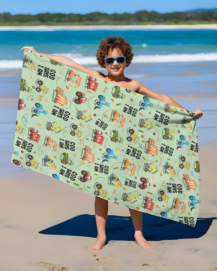 Gott sagt, ich bin Jungen Bambus Strandtuch