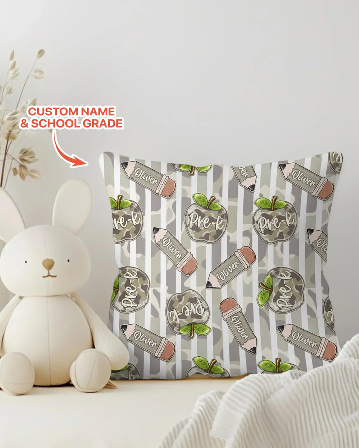 Custom Name Camo Apple Days Bamboo Pillow Case