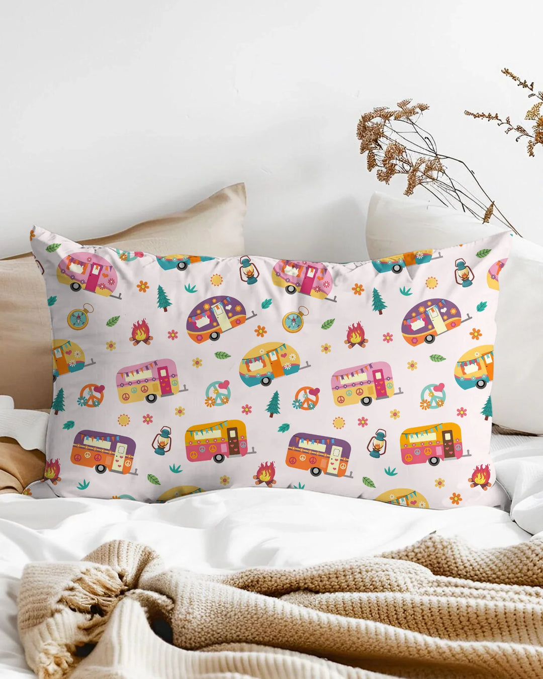 Happy Little Camper Bamboo Pillow Case