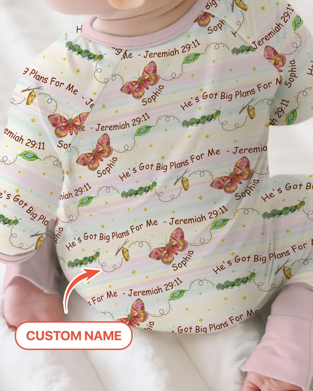 Gerippte Babykleidung mit individuellem Foto - Weich &amp; Skizzenhaft