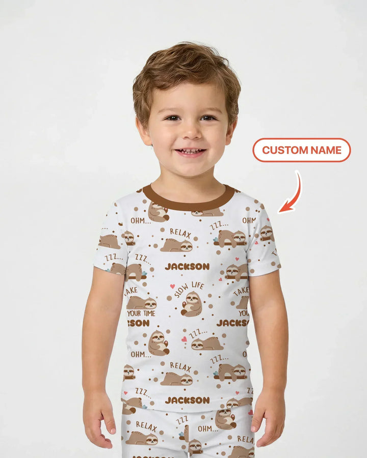 Zweiteiliges, kurzärmliges Pyjama-Set mit Marienkäfern