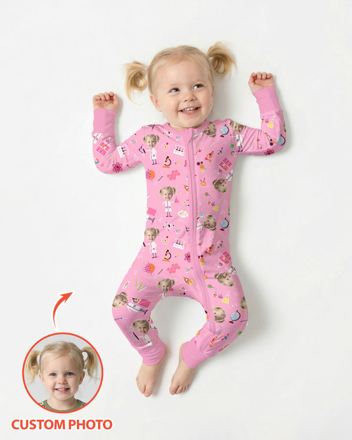 Gerippte Babykleidung mit individuellem Foto - Weich &amp; Skizzenhaft