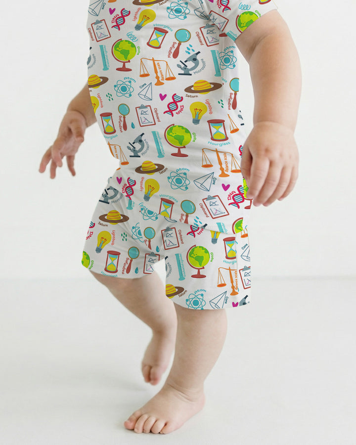Schlafanzug-Set zweiteilig, kurze Ärmel, kurze Hose, Bambus
