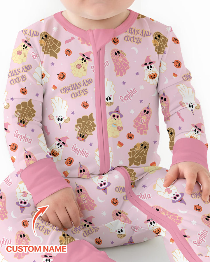 Pantasmas Mexican Halloween Custom Name Bamboo Convertible Zippy