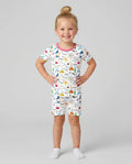 Template Zweiteiliges Pyjama-Set mit kurzen Ärmeln und Shorts