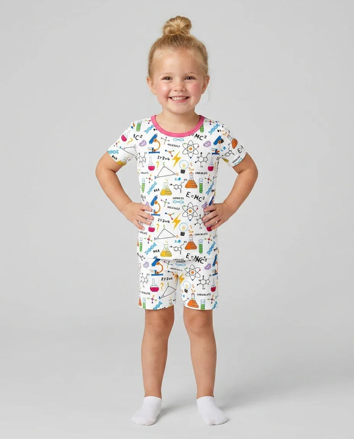 Template Zweiteiliges Pyjama-Set mit kurzen Ärmeln und Shorts