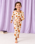 Fall Caramel Apple Family Matching Bamboo Two Piece Long Sleeve Pajama Set