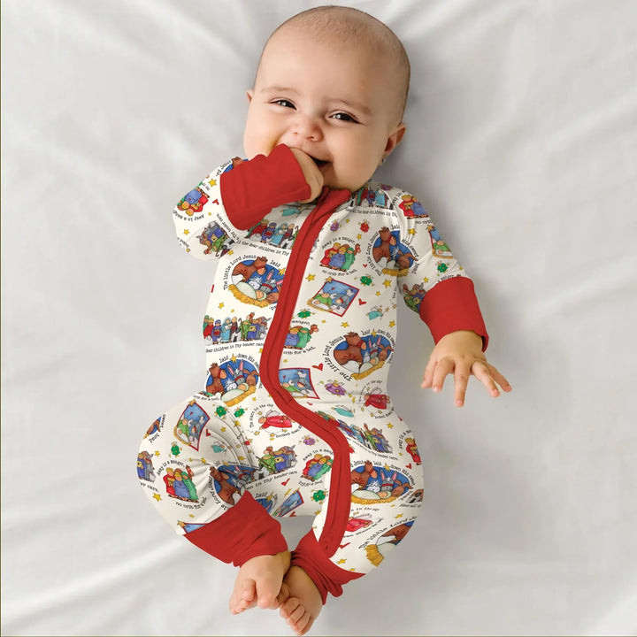 Gerippte Babykleidung mit individuellem Foto - Weich &amp; Skizzenhaft