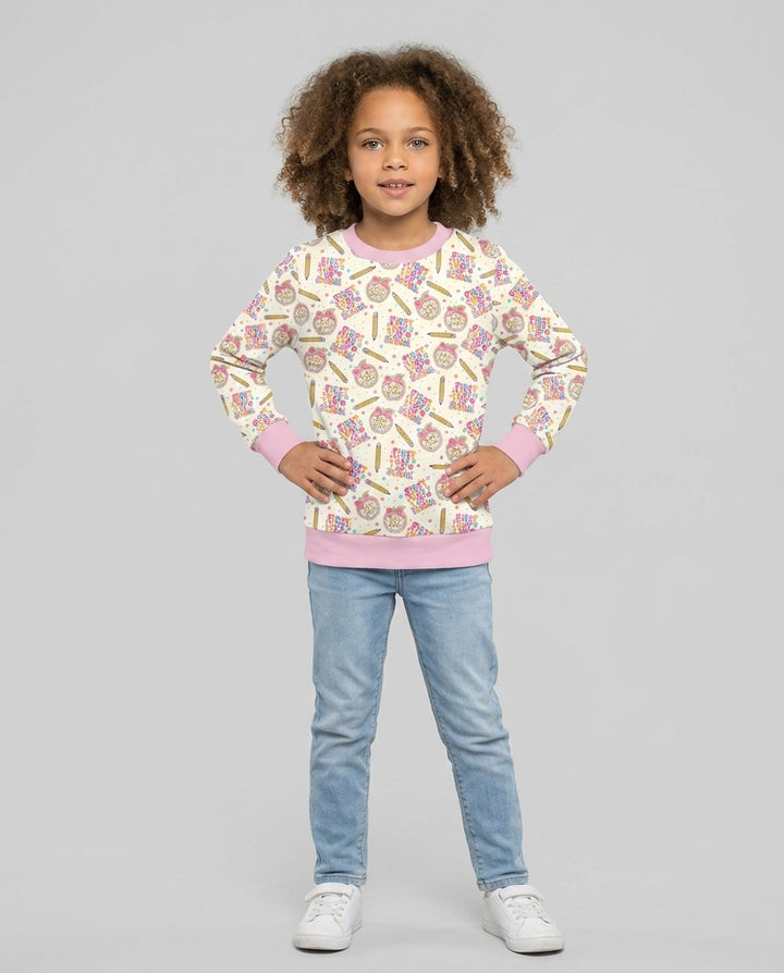 Custom School Grade First Day Cutie Bamboo Crewneck Sweatshirt