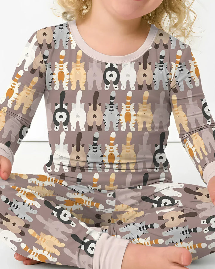 Cheeky Tails Bamboo Two Piece Long Sleeve Pajama Set