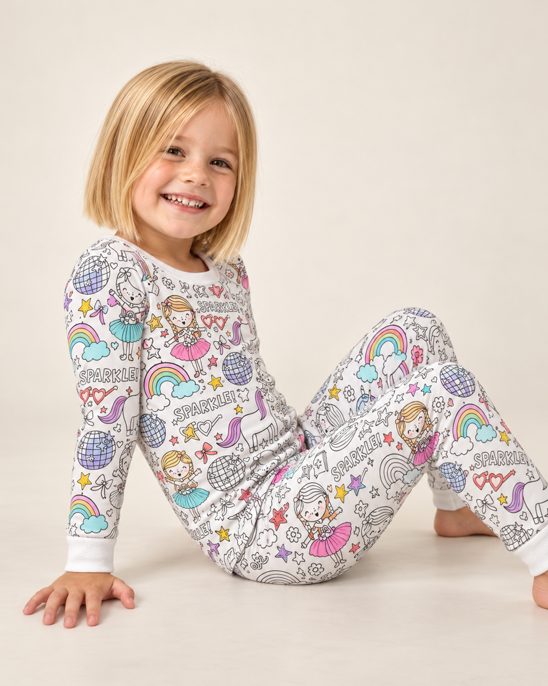 All Colorable Bamboo Two Piece Long Sleeve Pajama Set