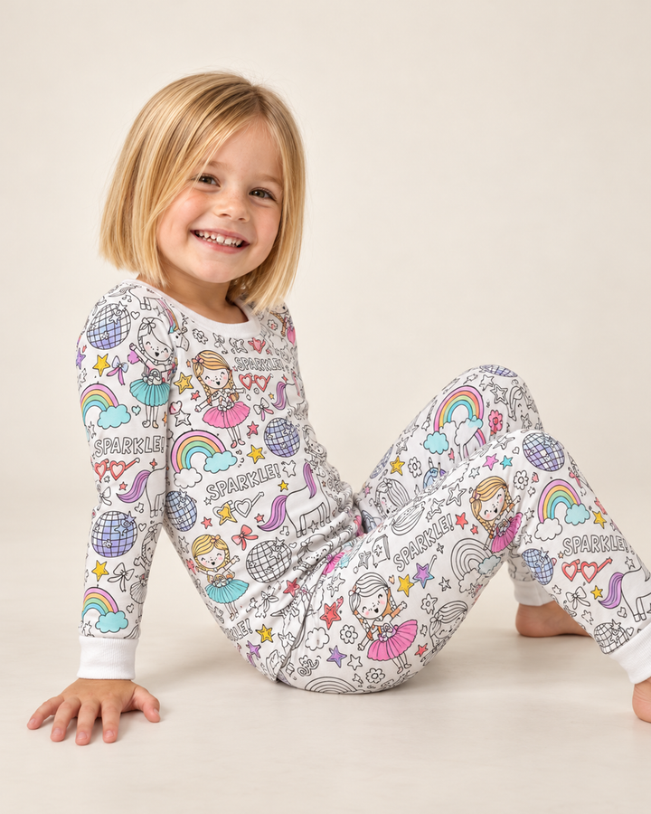 All Colorable Bamboo Two Piece Long Sleeve Pajama Set