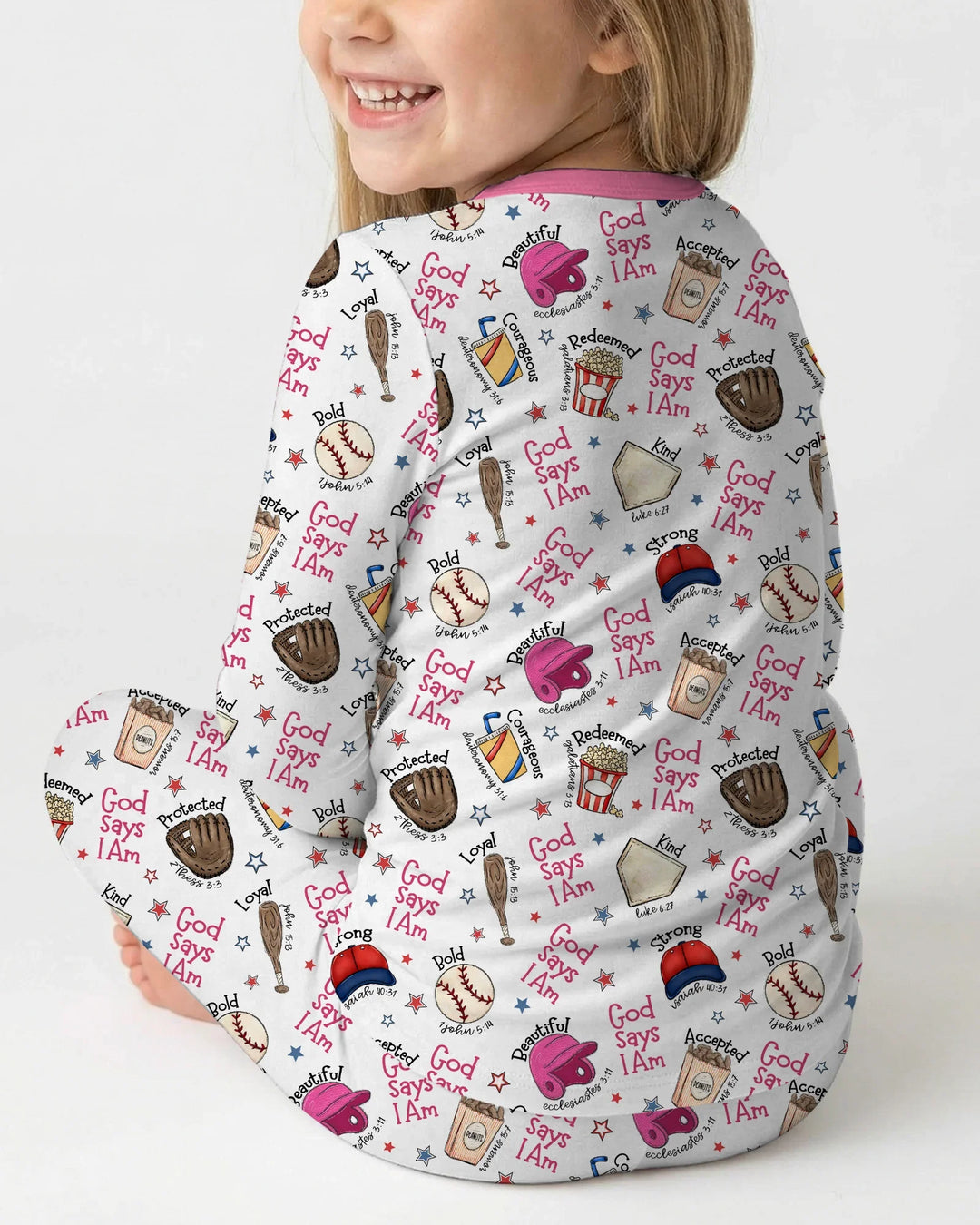 Zweiteiliges Langarm-Pyjama-Set mit Sommerfrüchten