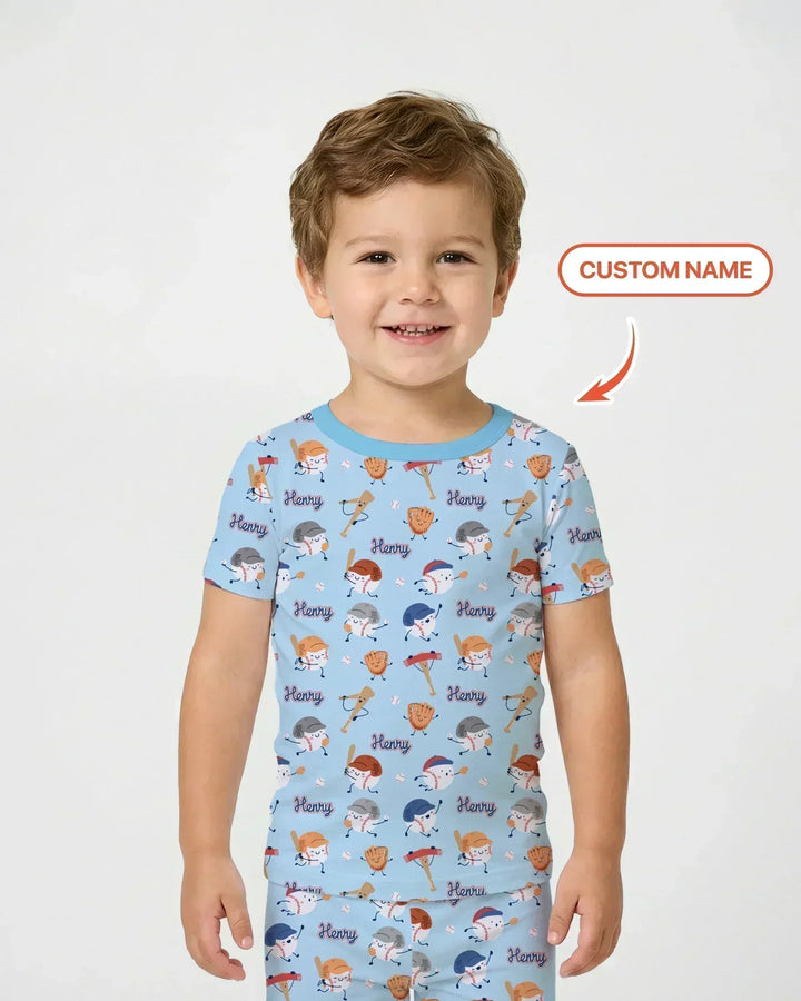 Zweiteiliges, kurzärmliges Pyjama-Set mit Marienkäfern