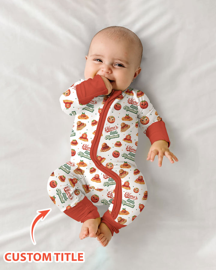 Custom Name Little Meatball Bamboo Convertible Zippy