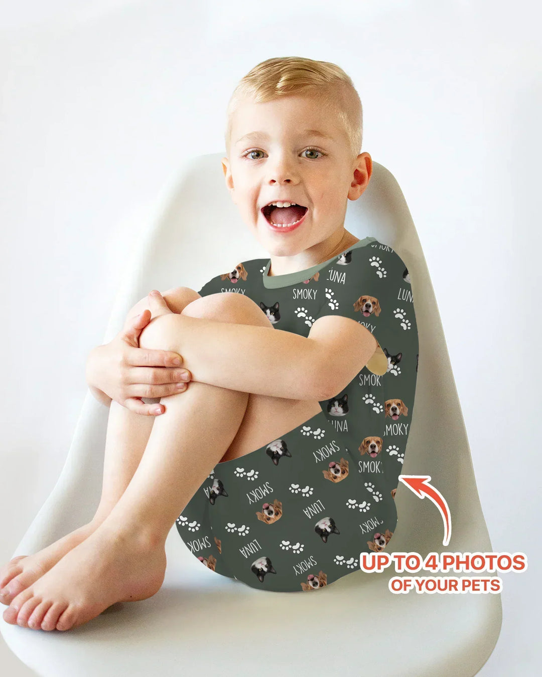 Zweiteiliges Pyjama-Set mit kurzen Ärmeln und Shorts im Sommer-Design
