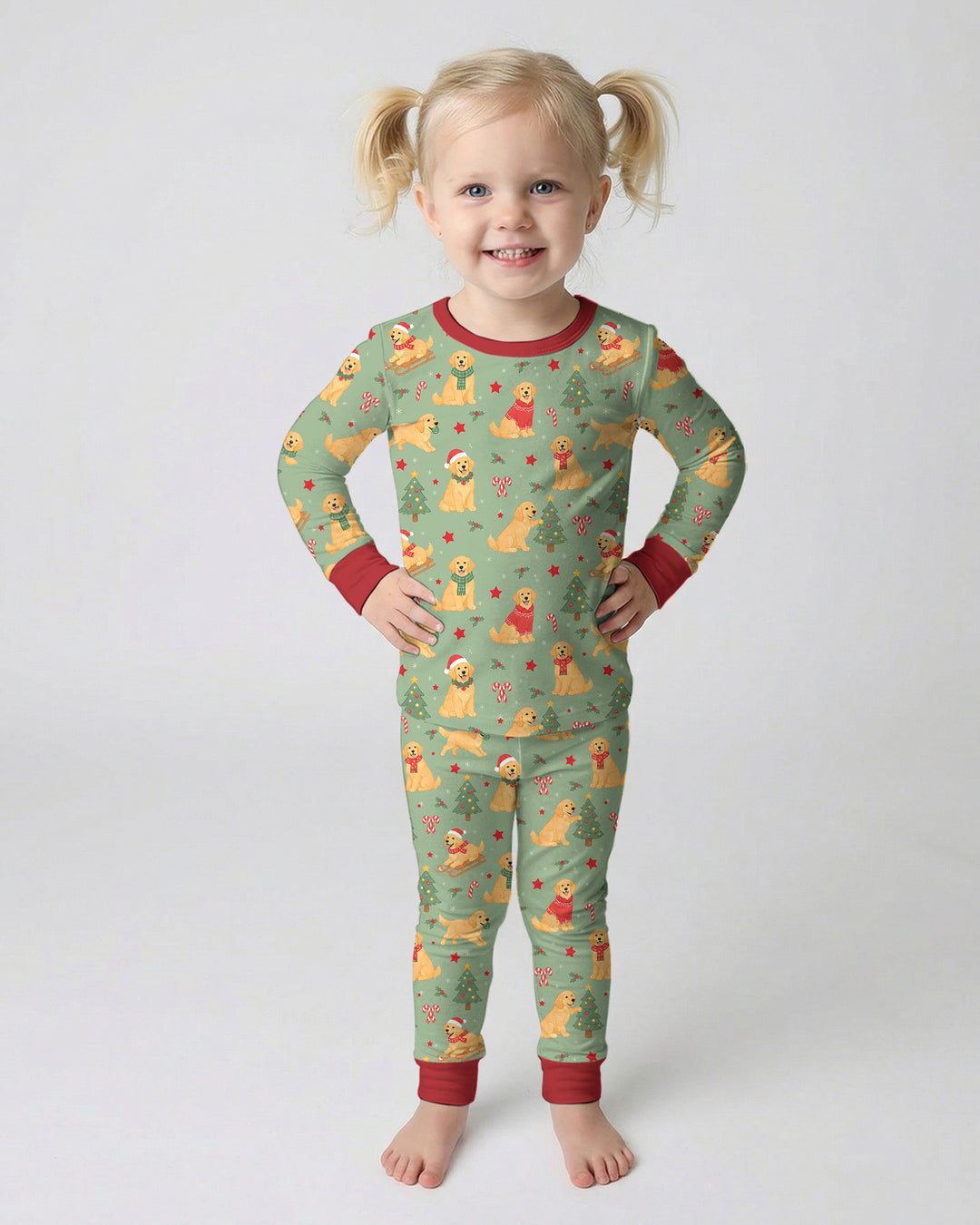Holiday Dog Bamboo Two Piece Long Sleeve Pajama Set