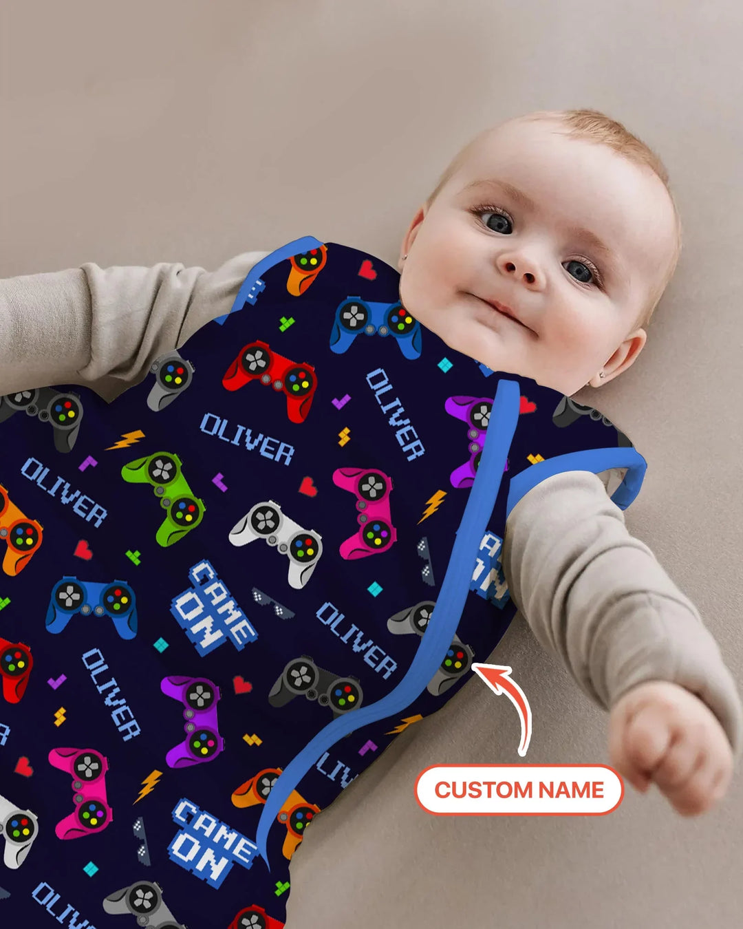 Custom Name Game On Family Matching Bamboo Sleep Bag