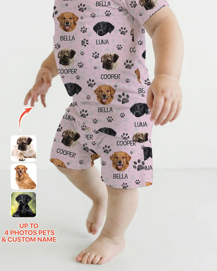 Zweiteiliges Pyjama-Set mit kurzen Ärmeln und Shorts im Sommer-Design