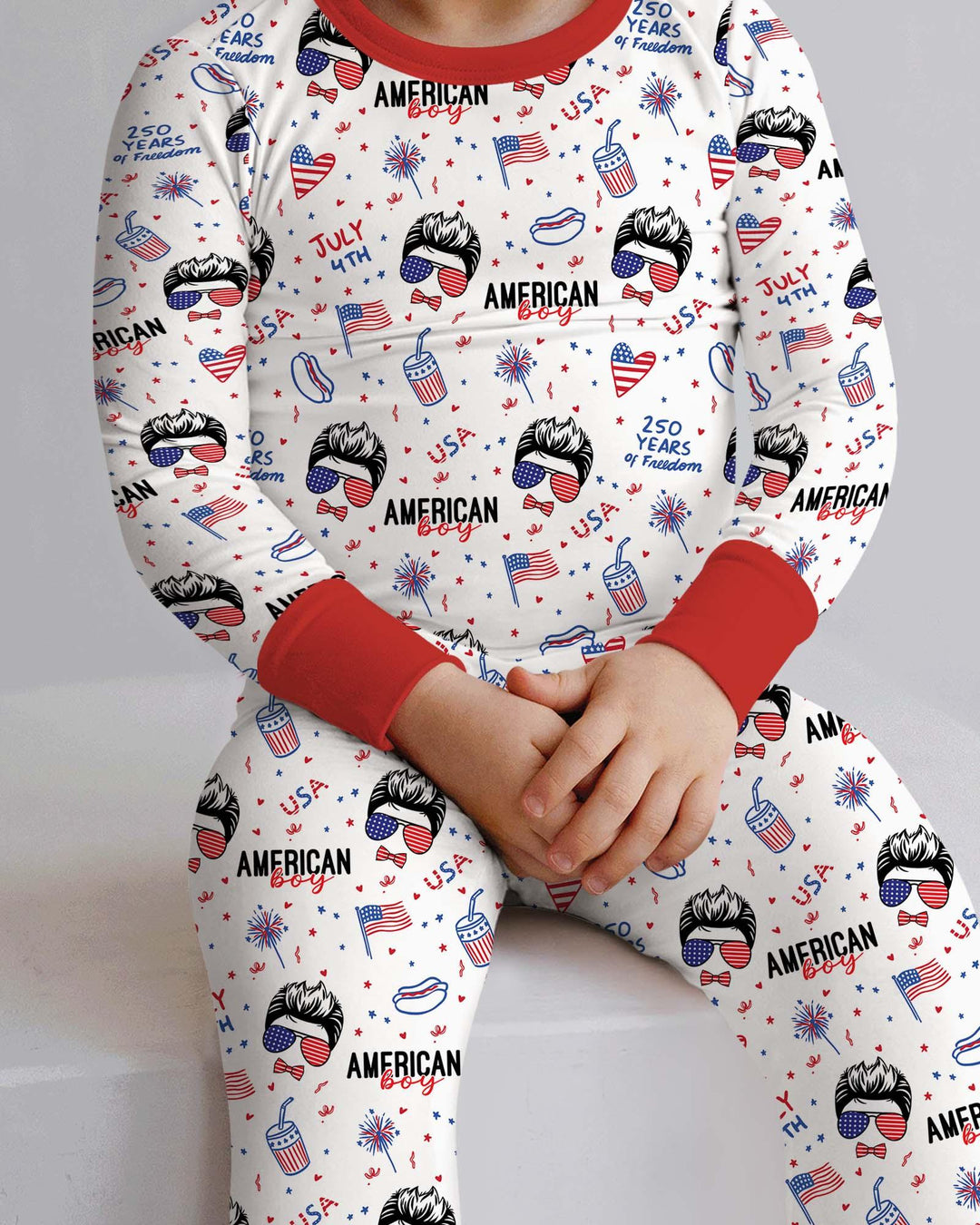 Zweiteiliges Langarm-Pyjama-Set mit Sommerfrüchten