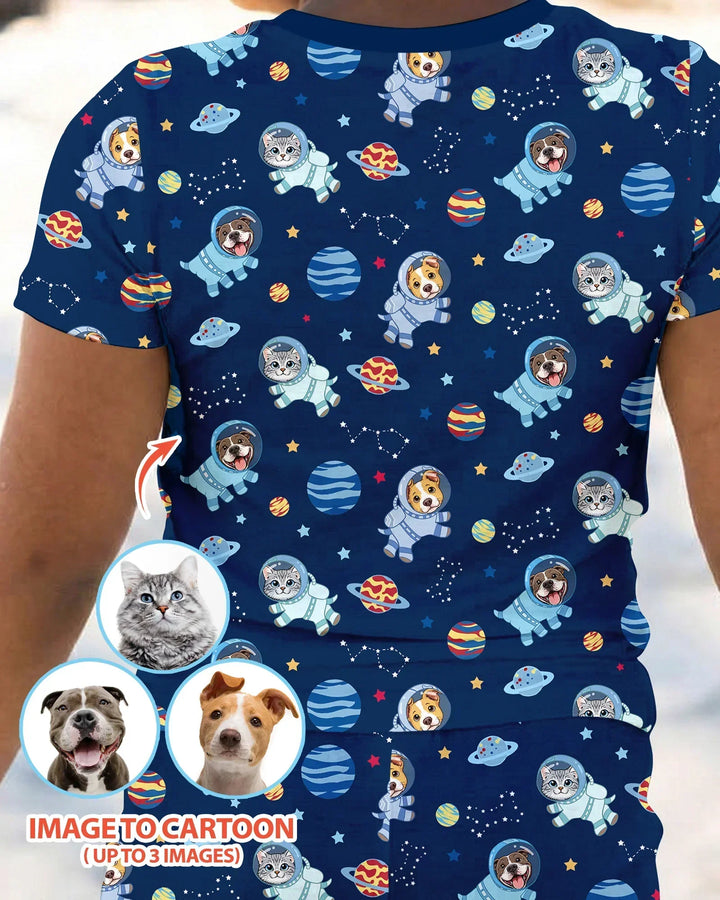 Zweiteiliges, kurzärmliges Pyjama-Set mit Marienkäfern