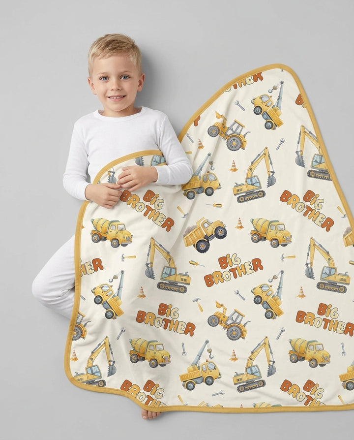 Custom Construction Matching Sibling Bamboo Blanket