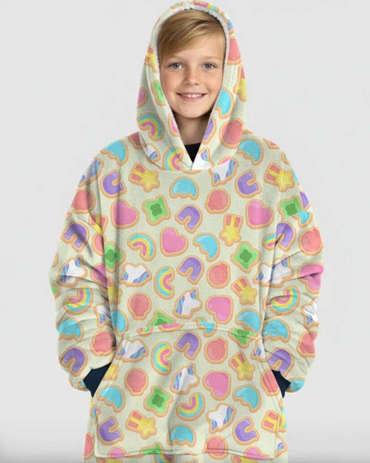Lucky Marshmallow Cookies Bamboo Blanket Hoodie